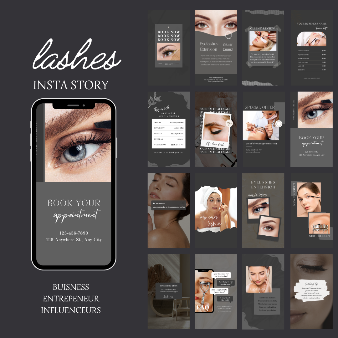 LASHES INSTA STORY BLACK