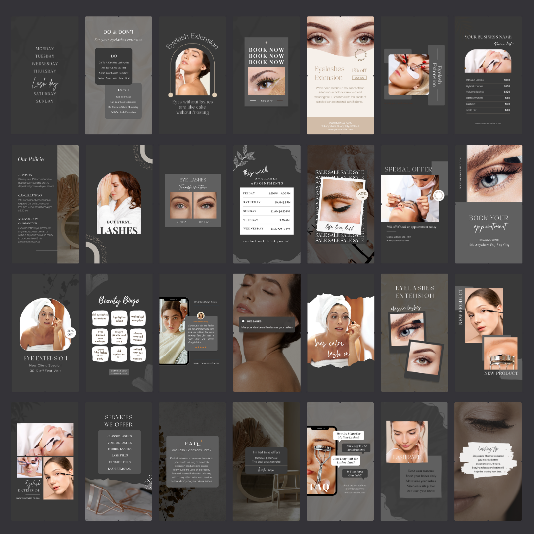 LASHES INSTA STORY BLACK