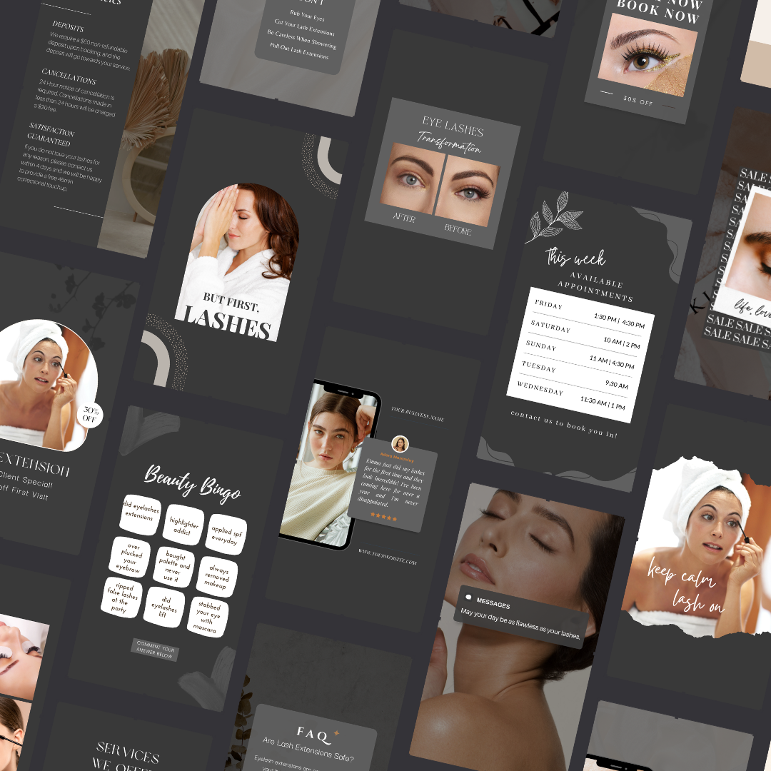 LASHES INSTA STORY BLACK