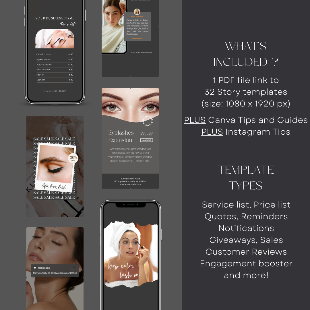 LASHES INSTA STORY BLACK