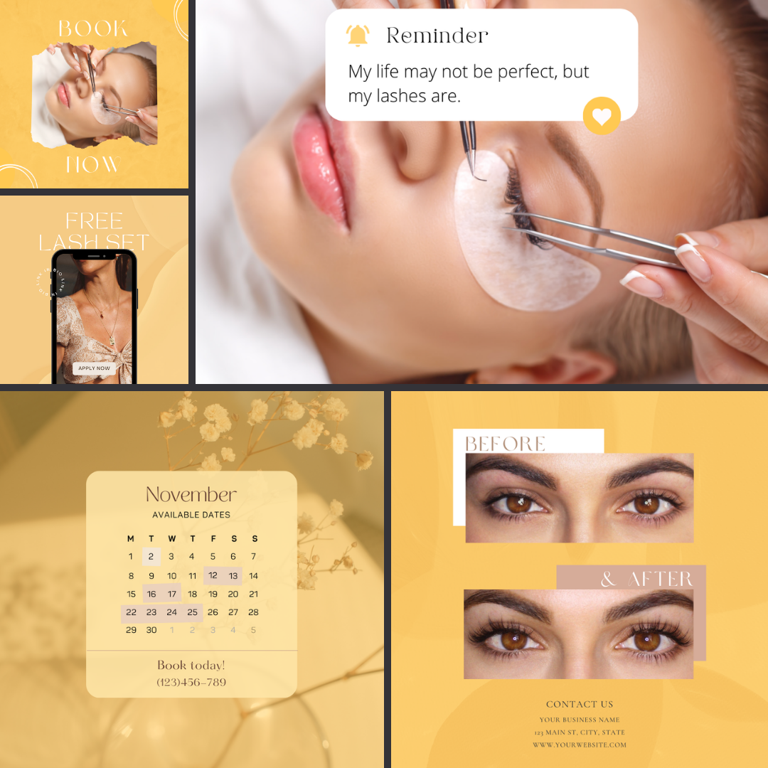 LASH INSTAGRAM TEMPLATE GOLD