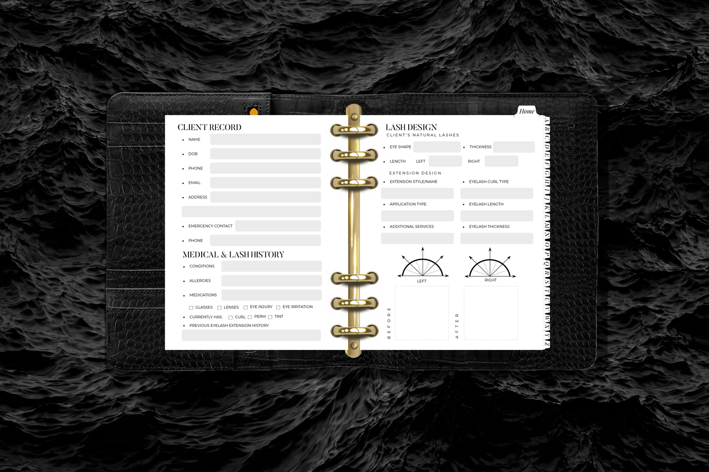 CLIENT RECORD BOOK BLACK
