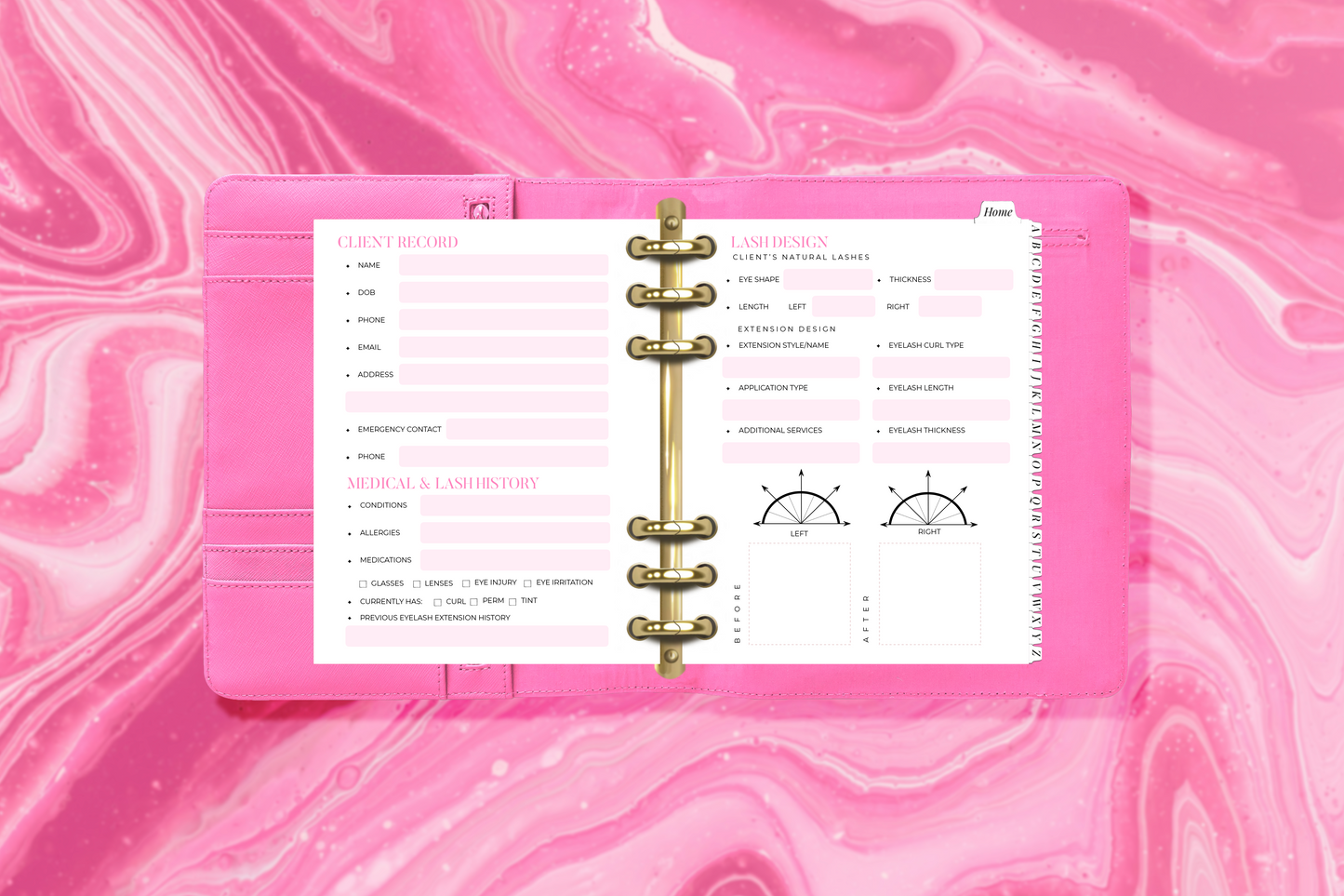 CLIENT RECORD BOOK PINK